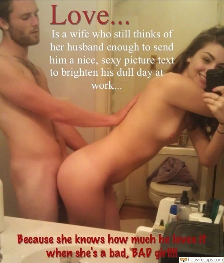 cheating captions cuckold bull hotwife caption cute model gets taken from behind in front of the mirror