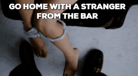 Sexy Memes Gifs Cheating Challenges and Rules Barefoot hotwife caption: GO HOME WITH A STRANGER FROM THE BAR Slutty Gf Takes Off Panties in Front of Stranger