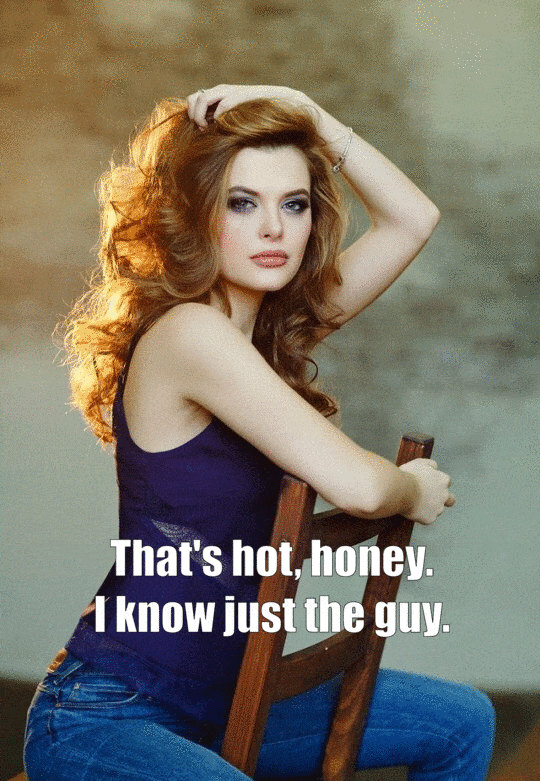 Sexy Memes hotwife caption: That’s hot, honey. 1 know just the guy. Beautiful Ginger Posing in Her Cute Outfit