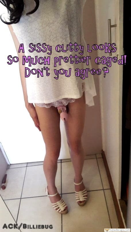 Chastity hotwife caption: A SISSY CLitty LOOKS SO MUCH Prettier caged! Don’t you agree? chastity bondage spanking maid caption tumblr sissy pron gifs sissy cuckold cum captions Sissy encouragement captions sissy girls quotes sissy hub captions tumblr Sissy lingerie captions Sissy maker porn...