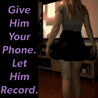 Gifs Flashing hotwife caption: Give Him Your Phone. Let Him Record. Hot sister memes sexy Hottie Lifts Skirt Up and Shows Sexy Ass in Hot Panties