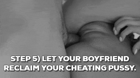 Gifs Challenges and Rules hotwife caption: STEP 5) LET YOUR BOYFRIEND RECLAIM YOUR CHEATING PUSSY. Sexy Babe Enjoying Hardcore Missionary Pounding