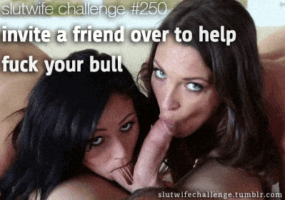 Threesome Gifs Friends Challenges and Rules Bull Blowjob hotwife caption: slutwife challenge #250 invite a friend over to help fuck your bull slutwifechallenge.tumblr.com hotwife exhausted threesome erotica humiliation edging memes tumblr com porn black bull takes butifull white woman Sexy Stunners Sucking Cock and Balls