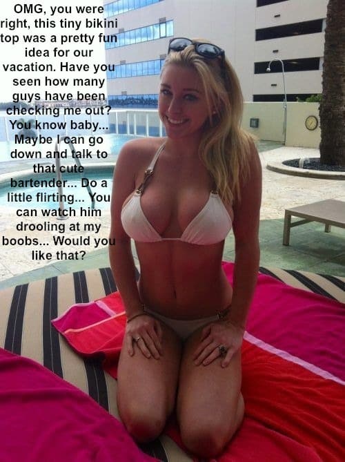 Bikini Porn Meme - Dirty Talk, Sexy Memes Hotwife Caption â„–14749: youf gf is too sexy to be  alone on the beach