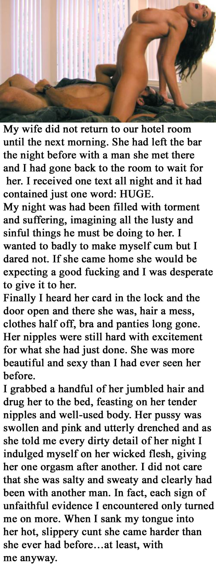 True stories of my wife's big used pussy