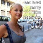 Natural Babe Shows Her Bald Pussy and Hot Boobs