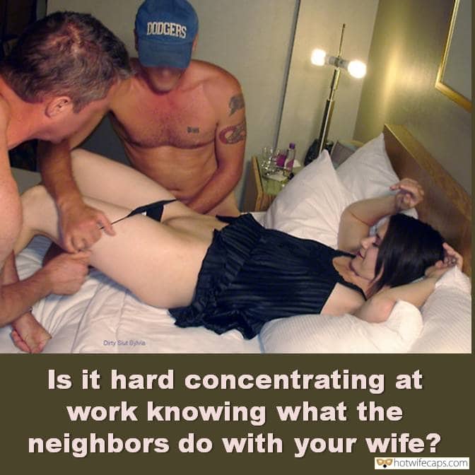 Threesome Friends Cheating hotwife caption: Is it hard concentrating at work knowing what the neighbors do with your wife? My wife and the neighbor naked in bed slut neighbour captions wife seduce neighbour porn captions wifes famous around the neighborhood porn caption Cuckold Wife Has...