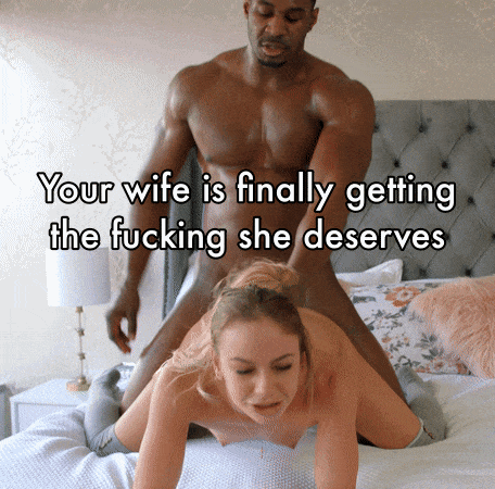It's too big Gifs Bull Bigger Cock BBC hotwife caption: Your wife is finally getting the fucking she deserves Big Muscle Black Man Fucking Shit Out White Wife