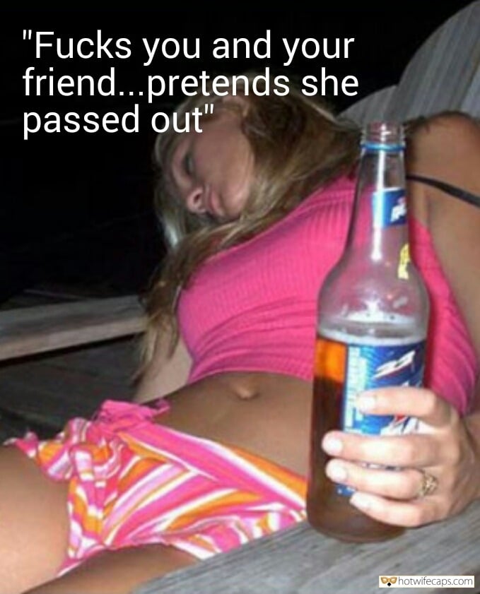 Sexy Memes hotwife caption: “Fucks you and your friend…pretends she passed out” Femdom nasty ffm Exhausted Little Slut After Couple of Cocks and Couple of Bears