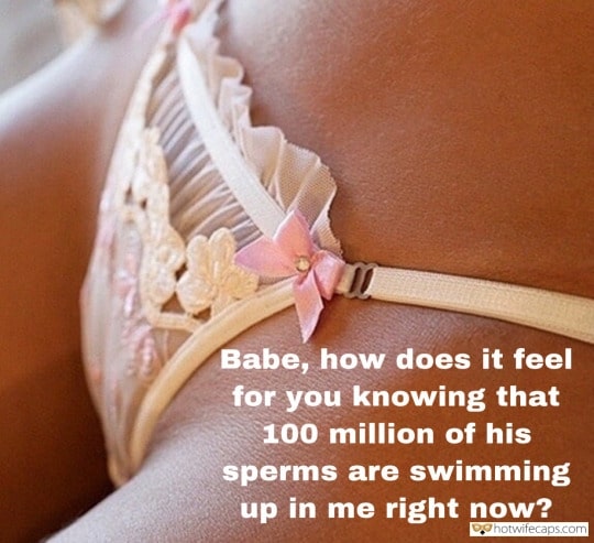 Sexy Memes Impregnation Dirty Talk Cum Slut hotwife caption: Babe, how does it feel for you knowing that 100 million of his sperms are swimming up in me right now? Your Loving Pussy Is Now Claimed by Alpha Male