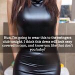 My Slutty Wifey in Tight Black Leather Dress