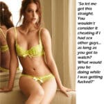 Cheating Terms of Slut Wife in Yellow Lingerie