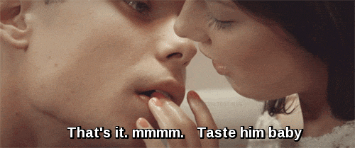 My Favorite hotwife caption: That’s it. mmmm. Taste him baby Husband Tasting Cum of Other Man From His Wife