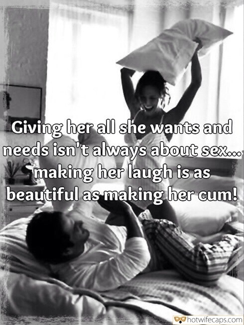 Wife Sharing Cum Slut Cuckold Cleanup Cheating hotwife caption: Giving her all she wants and needs isn’t always about sex… VS making her laugh is as beautiful as making her cum! Hw Plays in Bed With Her Lover
