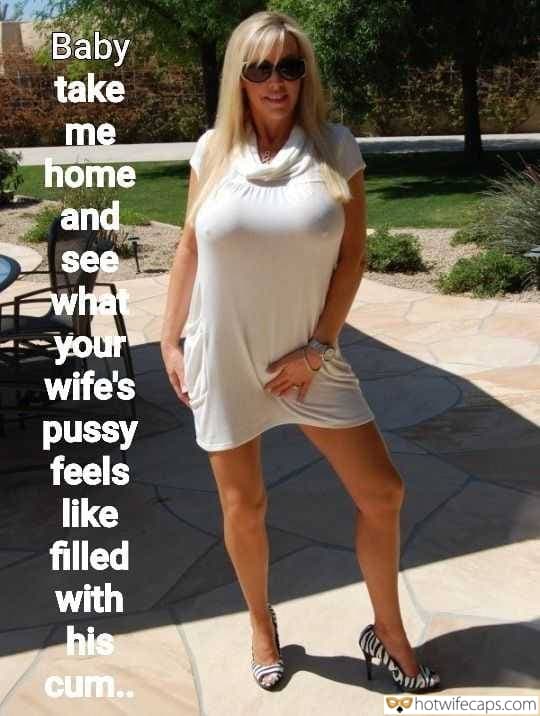 Wife Sharing Sexy Memes Cum Slut Creampie Cheating hotwife caption: Baby take me home and see what your wife’s pussy feels like filled with his cum… Mature Wife Does Not Wear Underwear