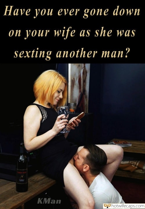 Sexy Memes No Panties Cheating Bully Bull Bottomless hotwife caption: Have you ever gone down on your wife as she was sexting another man? The Guy Licks the Girl on the Bar