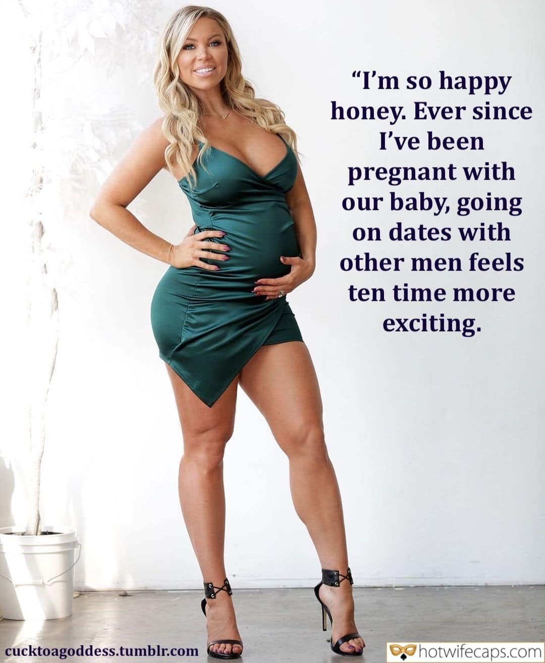 Pregnancy Caption Porn - not pregnant meme captions, memes and dirty quotes on HotwifeCaps