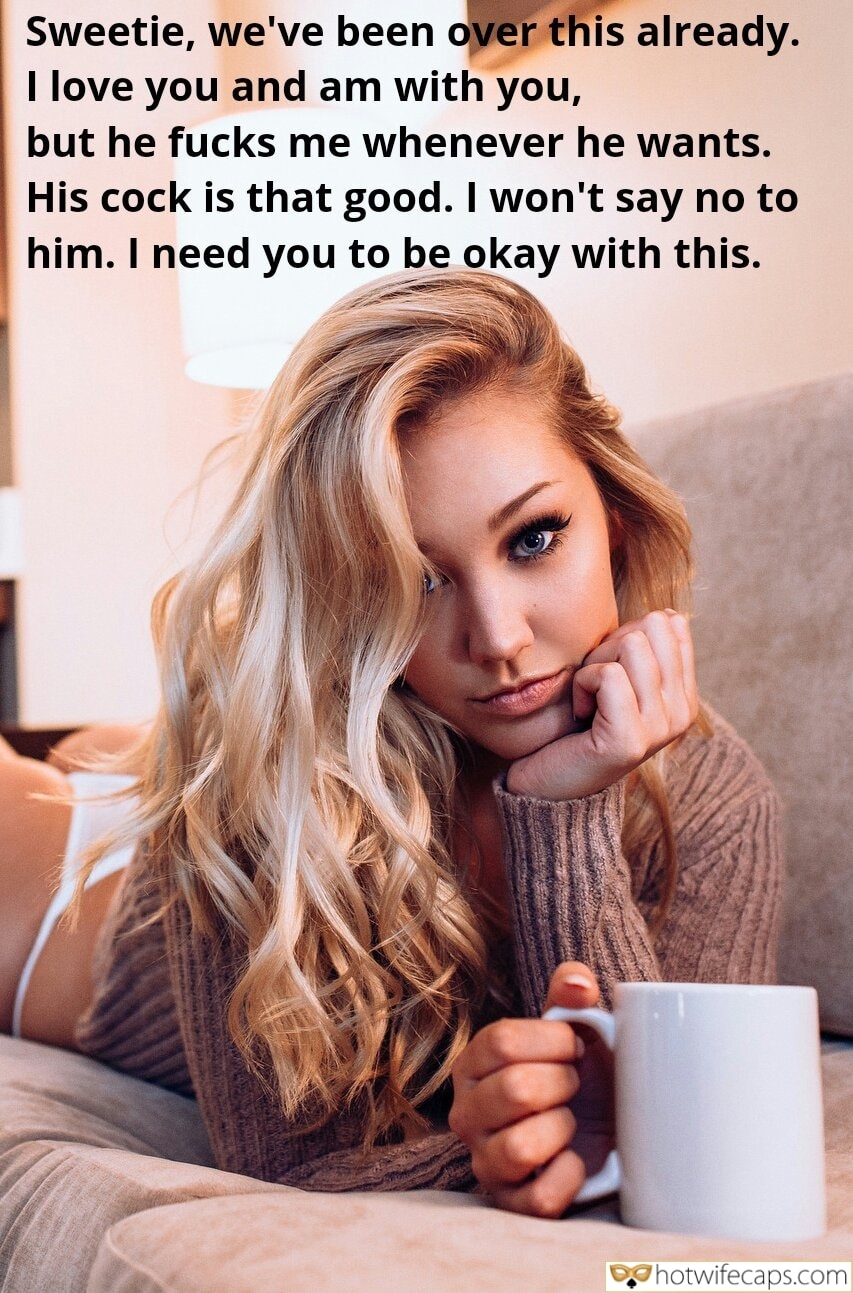 hotwife cuckold too big cheating captions bigger dick hotwife caption sweet blonde in a sweater