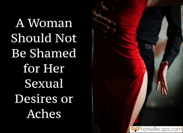 Tips Sexy Memes Cheating Challenges and Rules Bully Bull hotwife caption: A Woman Should Not Be Shamed for Her Sexual Desires or Aches Guy Hugs a Woman in a Red Dress