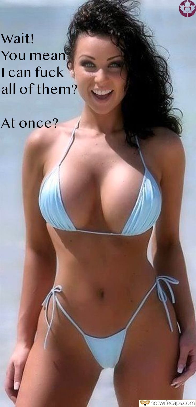 Enormous Tits Captions - brunette big tits captions, memes and dirty quotes on HotwifeCaps