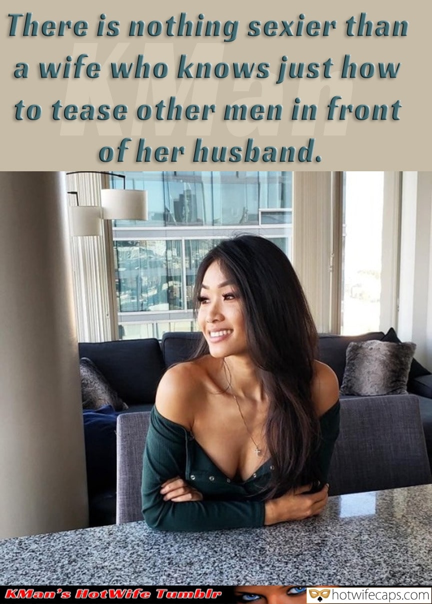 Wife Sharing Vacation Tips Sexy Memes Cuckold Cleanup Cheating hotwife caption: There is nothing sexier than a wife who knows just how to tease other men in front of her husband. Beautiful Asian Woman Alone in a Bar