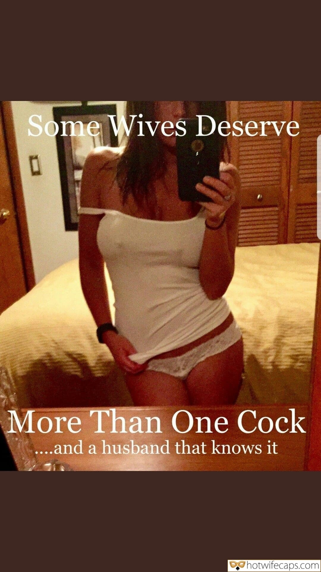 Sexy Memes Group Sex Cuckold Cleanup Bigger Cock hotwife caption: Some Wives Deserve More Than One Cock ….and a husband that knows it Horny Wifes Tits at Home