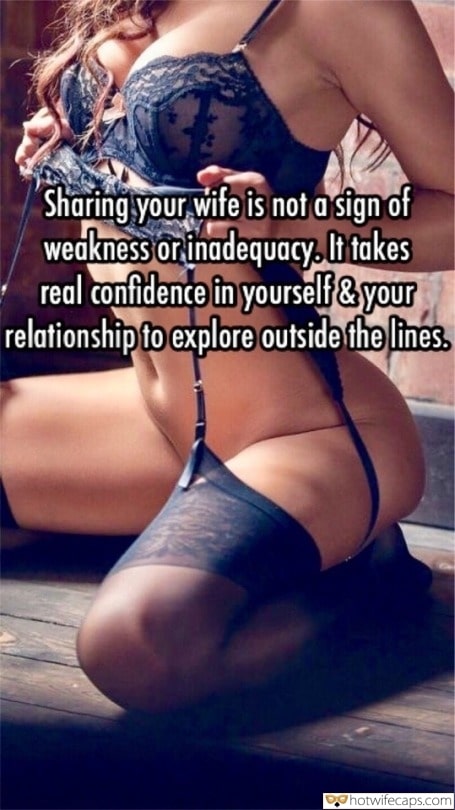 Wife Sharing Cuckold Cleanup Cheating hotwife caption: Sharing your wife is not a sign of weakness or inadequacy. It takes real confidence in yourself & your relationship to explore outside the lines. Hot Wifey and Beautiful Body