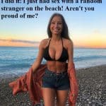 hotwife beach caption