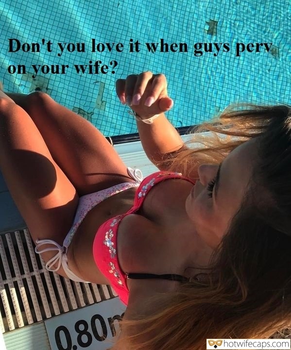 Wife Sharing Sexy Memes Cuckold Cleanup Cheating hotwife caption: Don’t you love it when guys perv on your wife? Interracial sex cartoon caption cuckold classic Red Haired Girl Bathing in the Pool