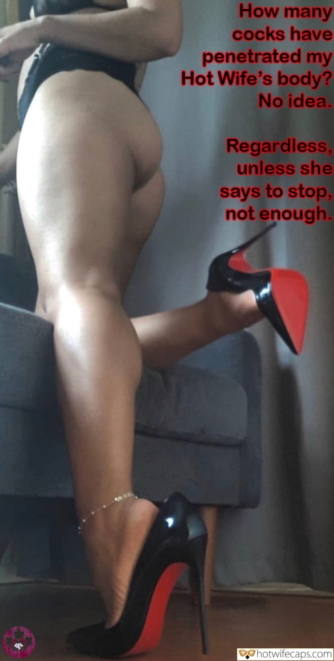 Wife Sharing Sexy Memes Cuckold Cleanup Cheating Anklet hotwife caption: How many cocks have penetrated my Hot Wife’s body? No idea. Regardless, unless she says to stop, not enough. Without Panties but on Heels
