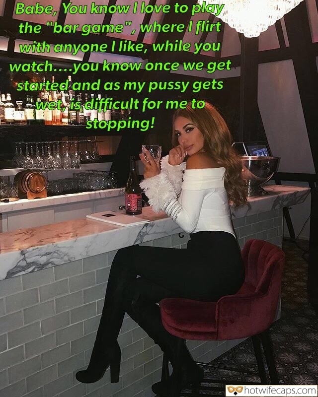 Wife Sharing Sexy Memes Cuckold Cleanup Cheating hotwife caption: Babe, You know I love to play the “bar game”, where I flirt with anyone I like, while you watch….you know once we get started and as my pussy gets wet is difficult for me to stopping! Attractive Sexy Wife...