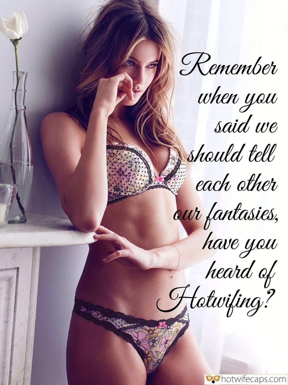Wife Sharing Sexy Memes Cuckold Cleanup hotwife caption: Remember when you said we should tell each other our fantasies, have you heard of Hotwifing? Beautiful Brunette Hot Wife