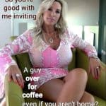 blonde milf captions