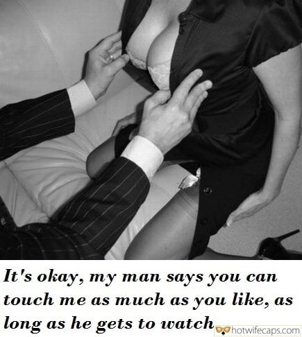 Tips Flashing Bully Bull hotwife caption: It’s okay, my man says you can touch me as much as you like, as long as he gets to watch. Bully Undresses His Sexy Wife