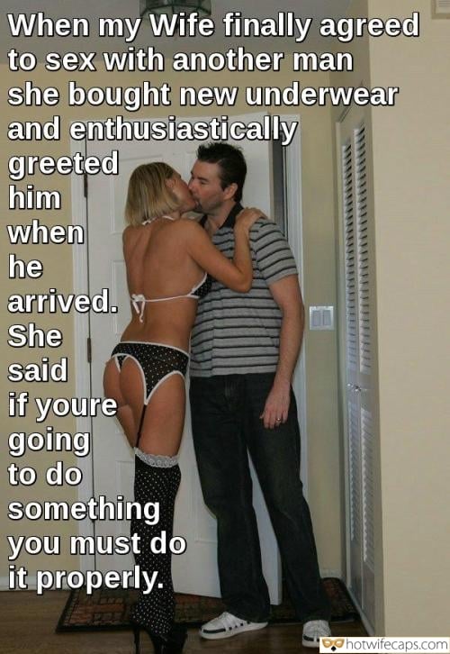 Wife Sharing Tips Sexy Memes Cuckold Cleanup Cheating Bully Bull hotwife caption: When my Wife finally agreed to sex with another man she bought new underwear and enthusiastically greeted him when he arrived. She said if youre going to do something you must do it properly. mallu cuck meme porn captions breakup...