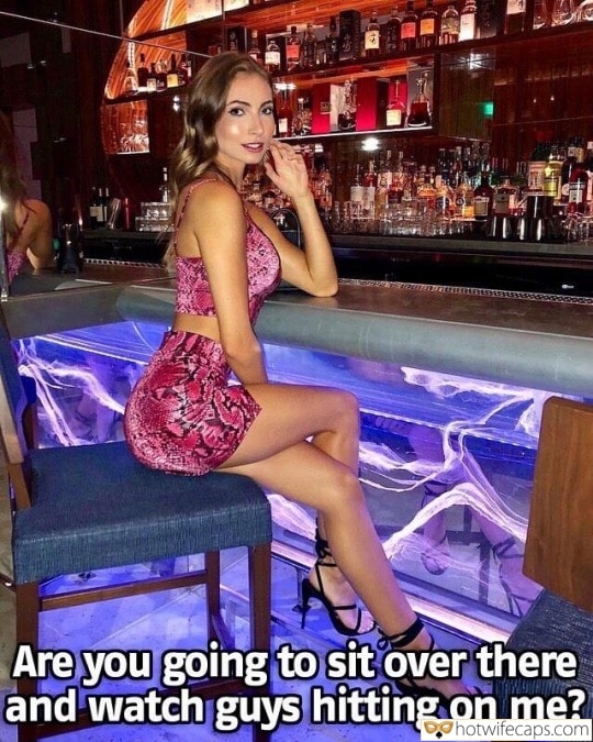 Vacation Sexy Memes My Favorite Cuckold Cleanup Cheating Bull hotwife caption: Are you going to sit over there and watch guys hitting on me? Little Wife All Alone