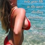 bikini blowjob caption