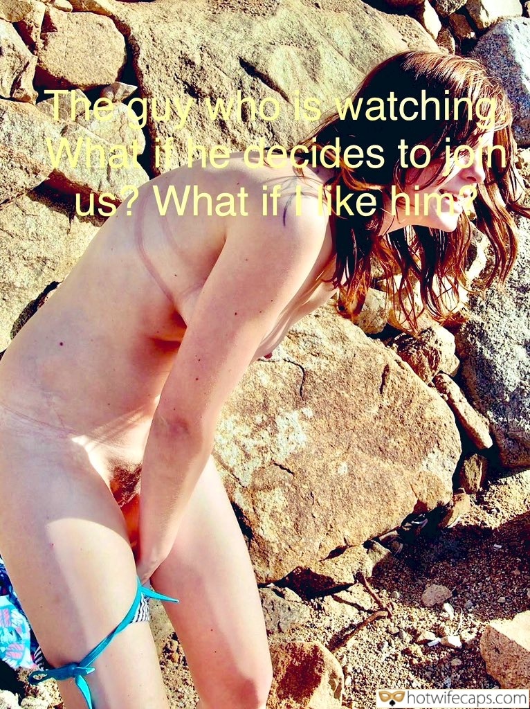 Threesome Submitted by Users 🔥 Public No Panties Getting Ready Flashing Cuckold Stories Challenges and Rules Bottomless hotwife caption: This is not a nudist beach, but she is taking off pants. Nude Kitty on the Beach