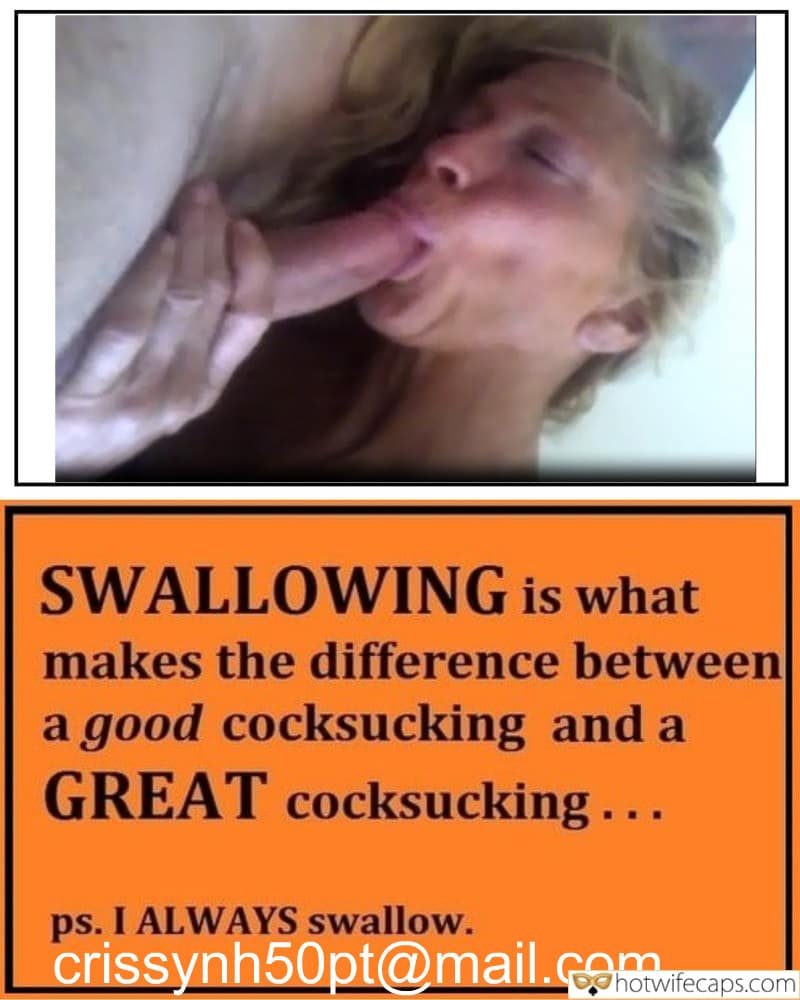 tips texts submitted by users hotwife cuckold my favourite cum dump cheating captions blowjob hotwife caption Sucking babe she is a PRO