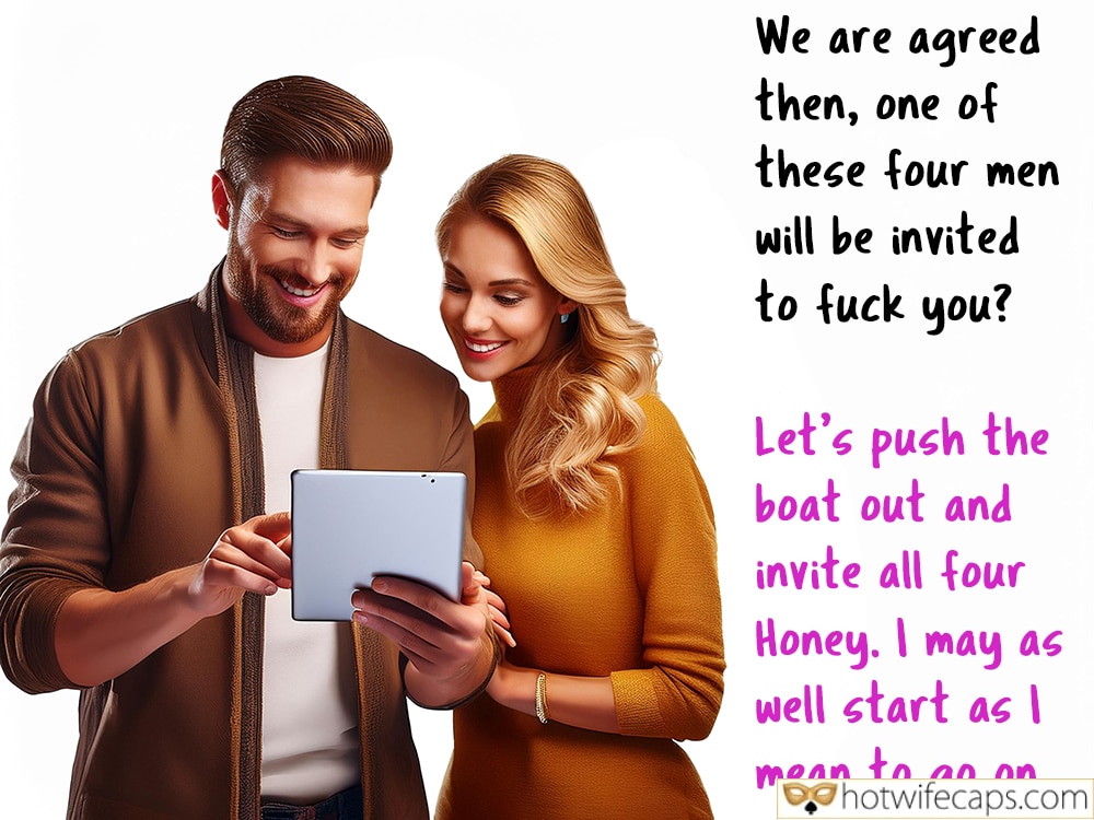 wifesharing texts submitted by users make up cuckold stories pussy licking hotwife challenge  hotwife caption Lets decide together   who will fuck me