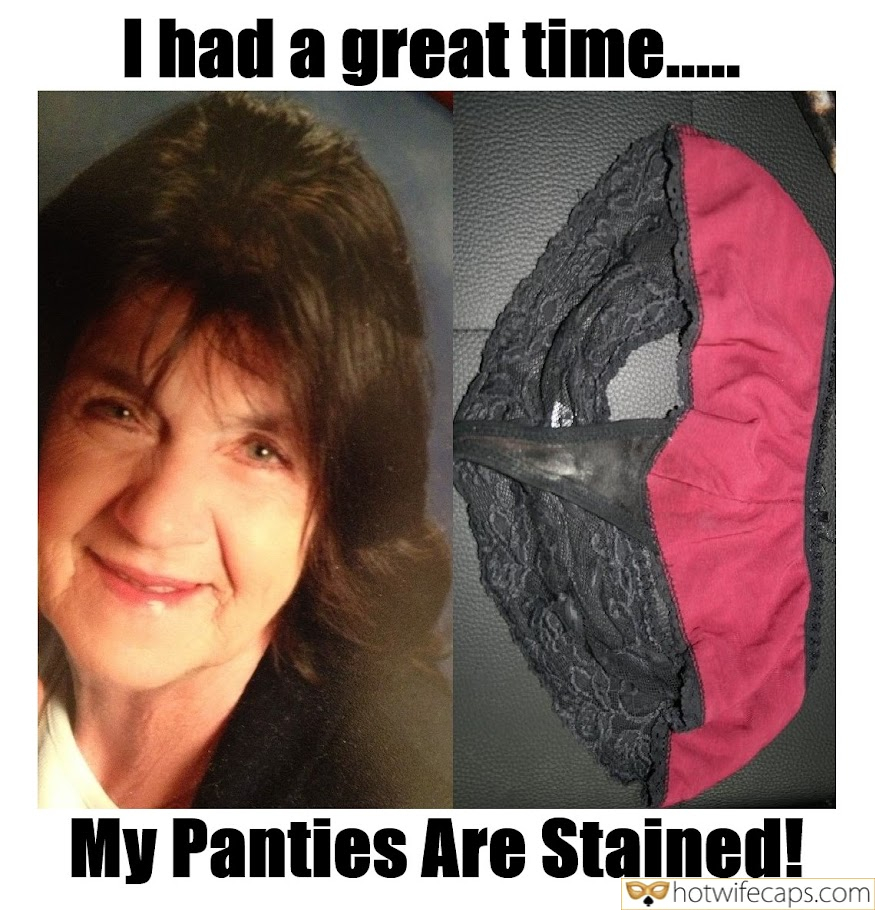 Submitted by Users 🔥 Humiliation Cum Slut Cheating Bottomless hotwife caption: My Panties Are Stained! I Had a Great Time…
