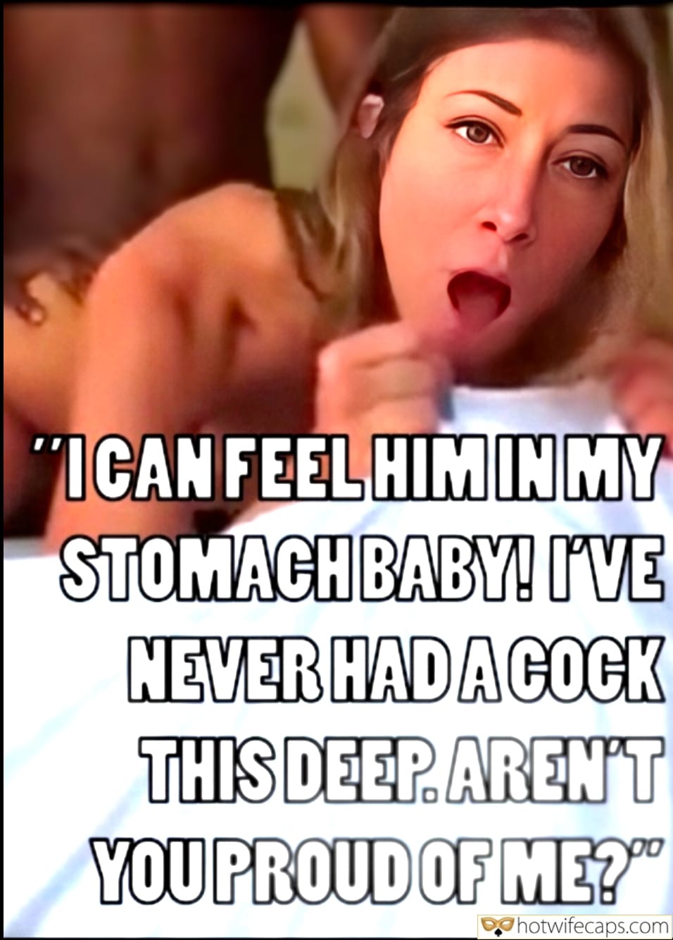 wifesharing submitted by users cuckold stories bigger dick bbc cuckold captions  hotwife caption The bigger the better