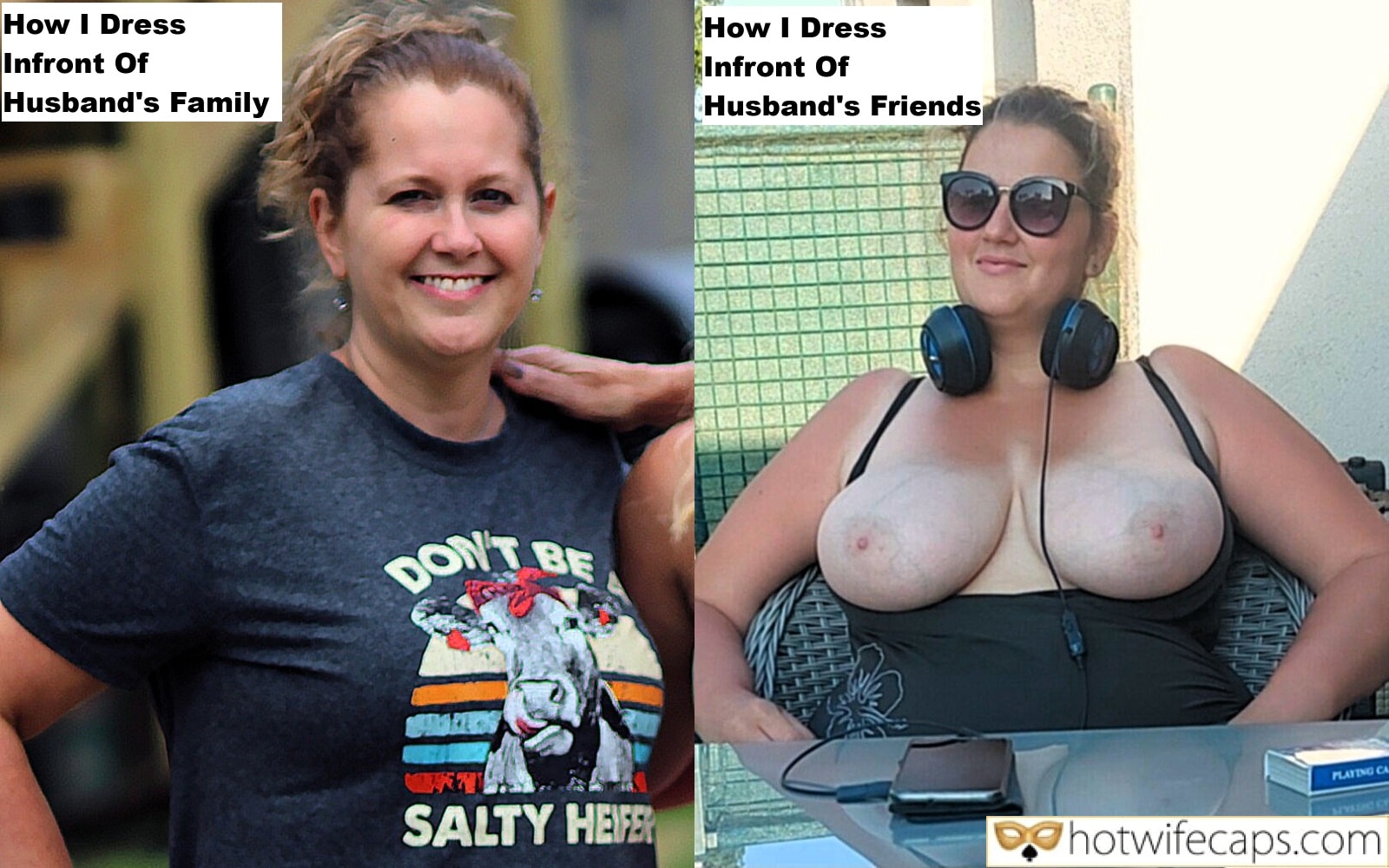 tips texts submitted by users wife exposed my favourite make up friends wife flashing  hotwife caption MILF Loves To Show Her Biggies