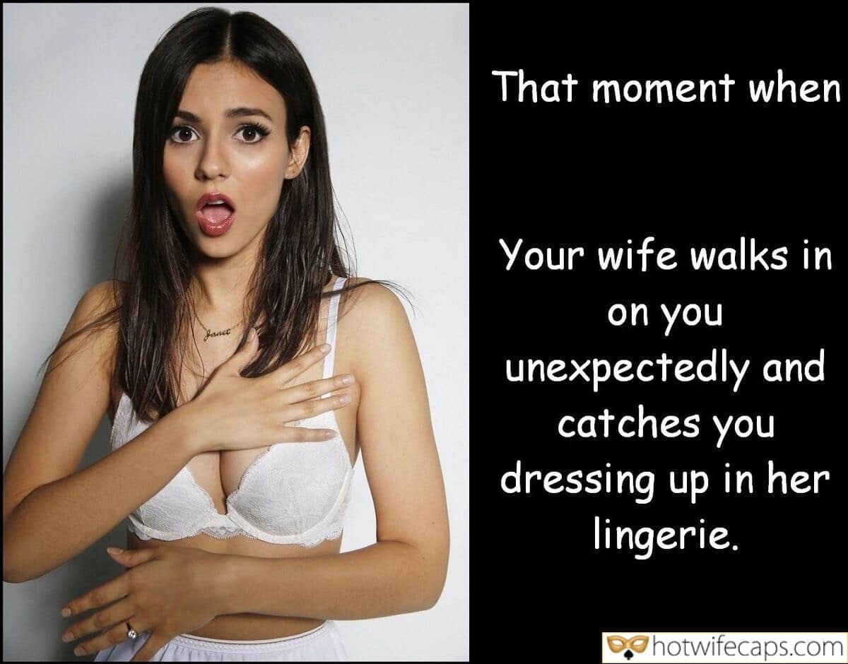 submitted by users cuckold humiliation cuckold stories pussy licking  hotwife caption That moment when Your wife walks in on you unexpectedly