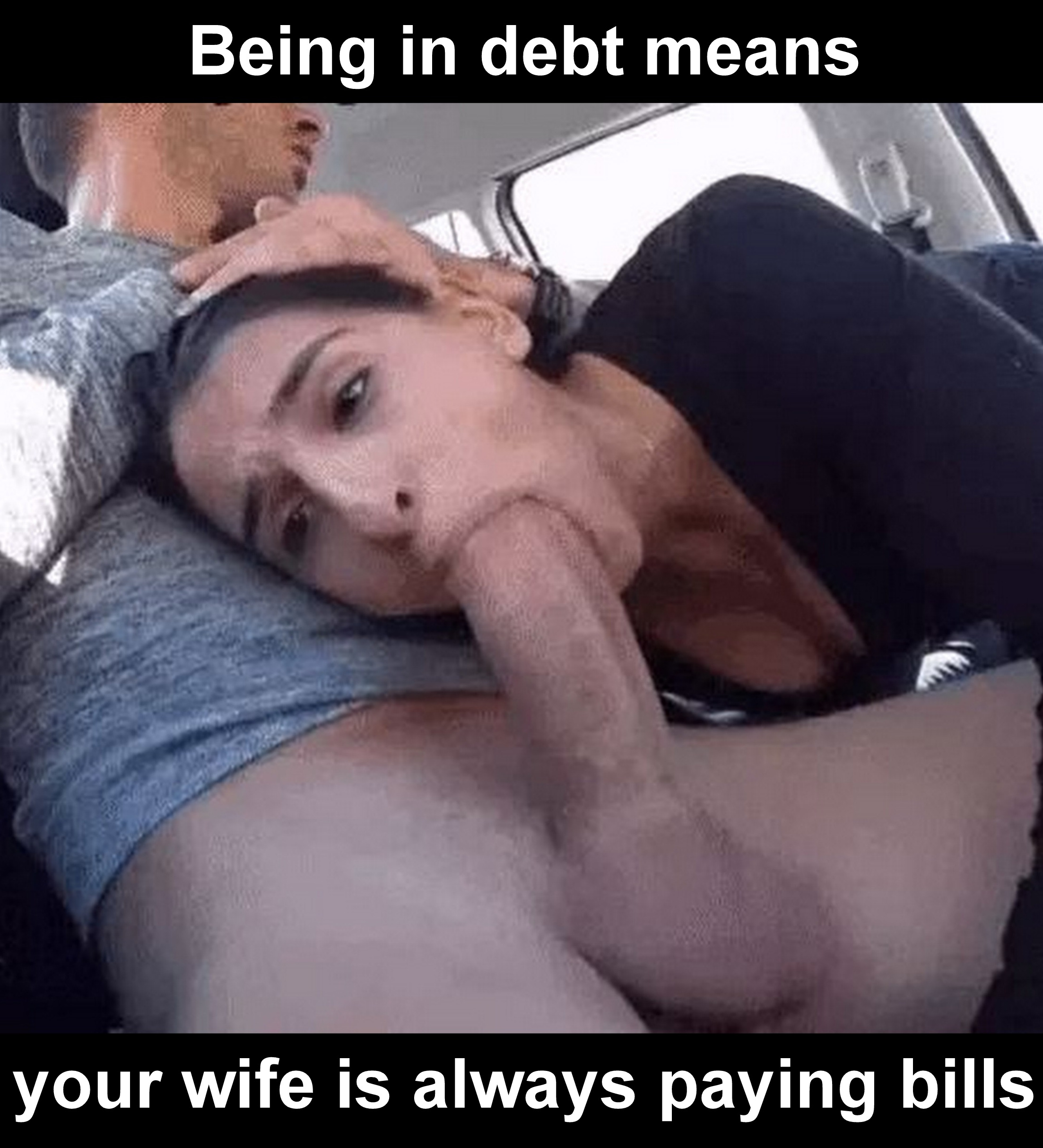 Shes paying your bills off submitted by users hotwife cuckold wife exposed cuckold humiliation blowjob bigger dick hotwife caption Shes paying your bills off