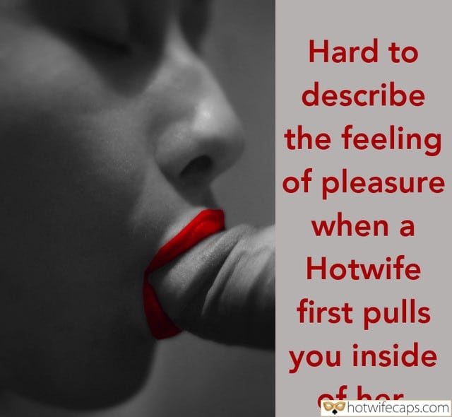 submitted by users my favourite cuckold bull bottomless blowjob bigger dick  hotwife caption Hard to describe the feeling of pleasure