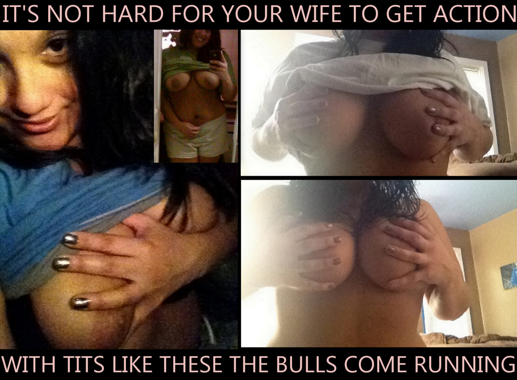 tips texts submitted by users wife flashing hotwife challenge  hotwife caption With tits like these...