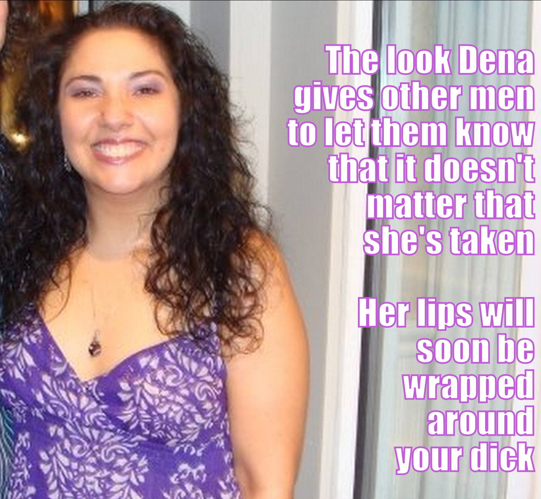 wifesharing submitted by users hotwife cuckold make up dirty talk cum dump cheating captions  hotwife caption Happy slut with curly hair 