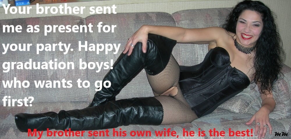 wifesharing submitted by users my favourite make up wife flashing femdom cuckold dirty talk  hotwife caption Horny brunette in leather boots 