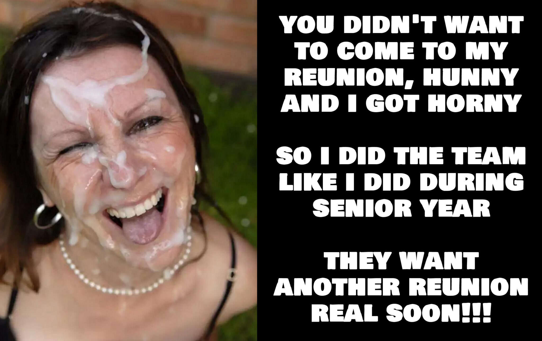 submitted by users hotwife cuckold cuckold humiliation wife group sex cum dump cheating captions  hotwife caption Granny is covered in sperm